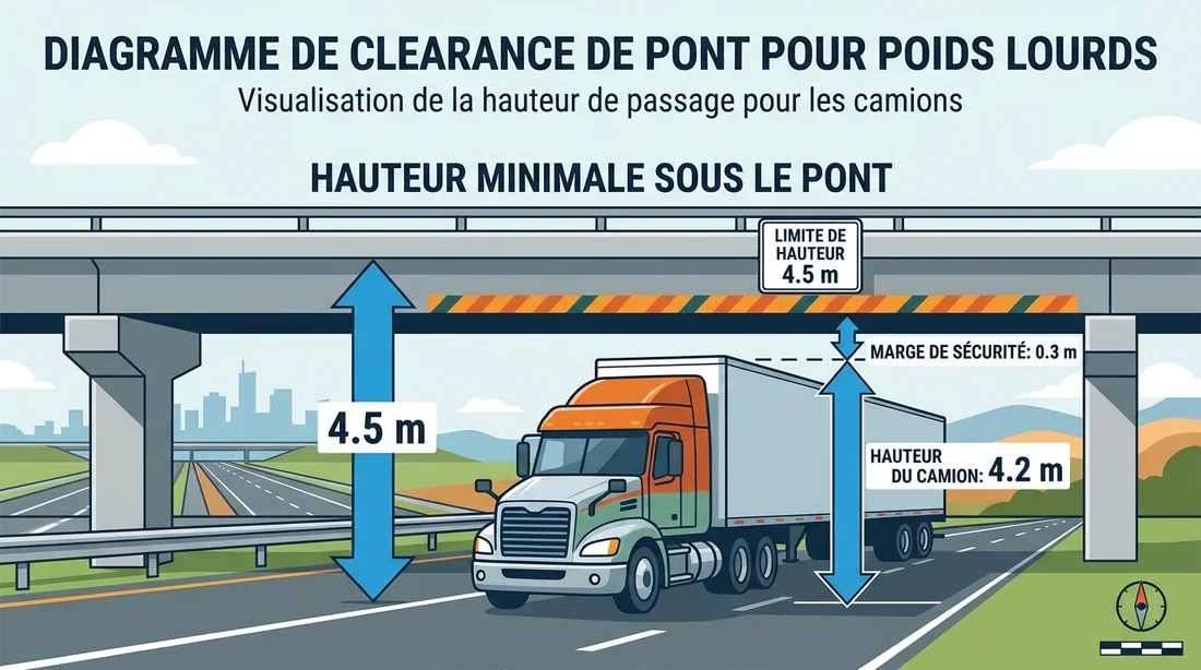 Panneau de signalisation limitant la hauteur sur l'autoroute A86