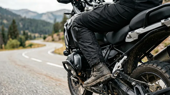 Infographie ergonomie motard grande taille points de tension