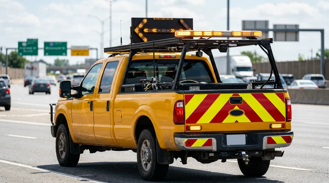 Équipements de sécurité et signalisation d'une voiture pilote de convoi exceptionnel