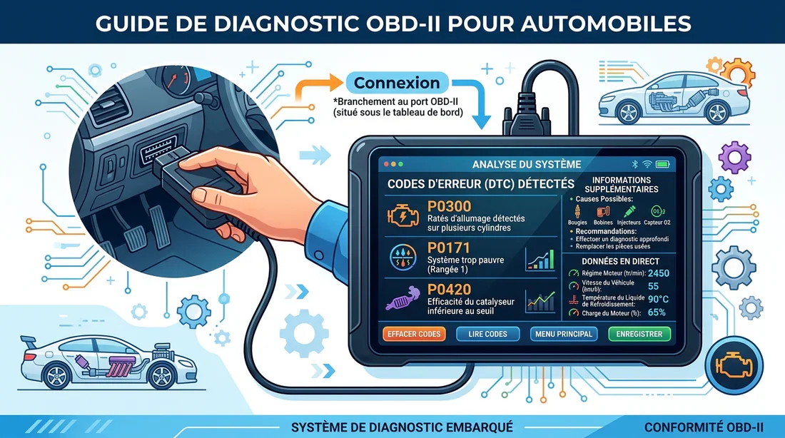 Utilisation d'une valise de diagnostic OBD-II sur Nissan