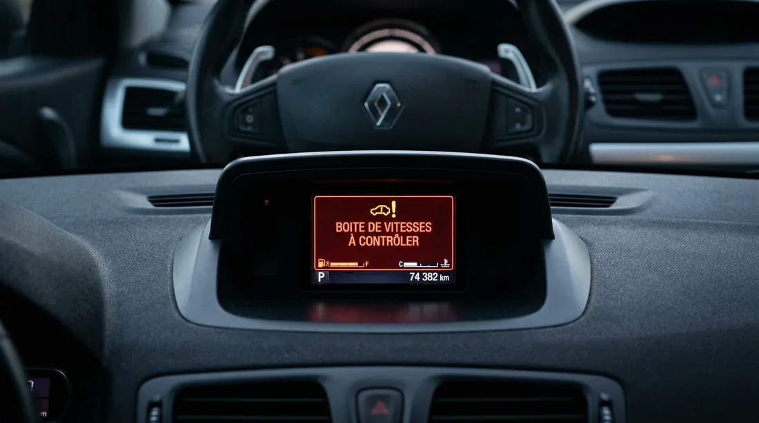 Problème boîte de vitesses Renault Mégane 3 Message d'erreur Boîte de vitesses à contrôler sur tableau de bord Renault Mégane 3