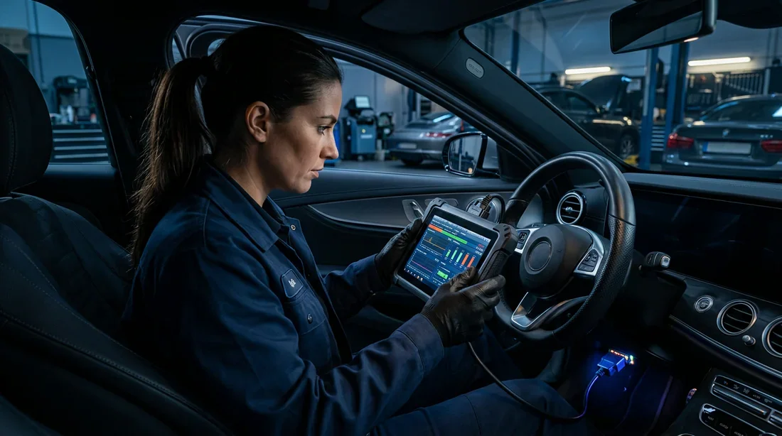 Diagnostic électronique d'un capteur d'accélération automobile en atelier