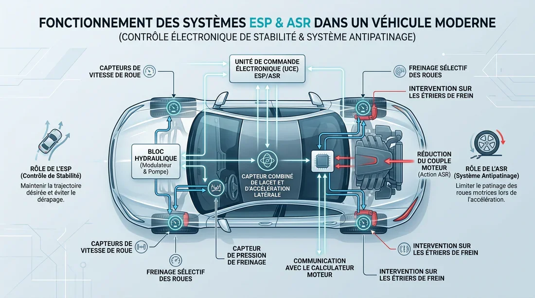 Mécanicien utilisant une valise de diagnostic OBD2 sur Citroën