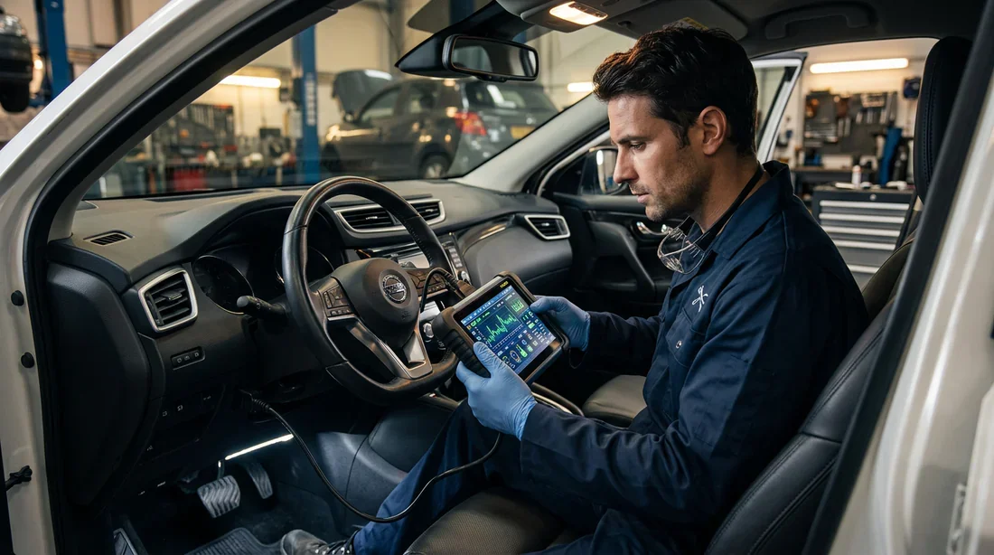 Diagnostic électronique d'un véhicule Nissan