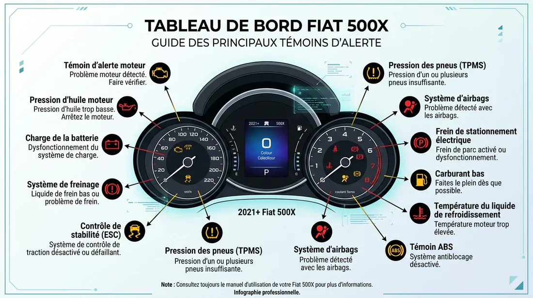 Diagnostic électronique Fiat 500X avec valise OBD