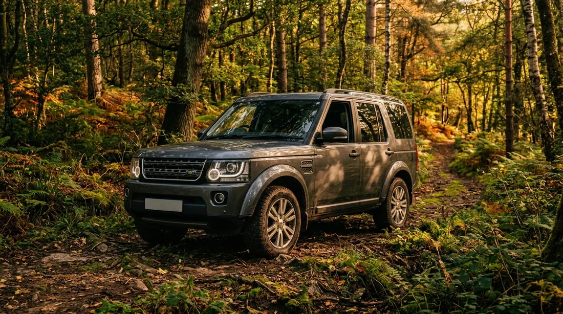 Land Rover Discovery 4 garé dans la nature