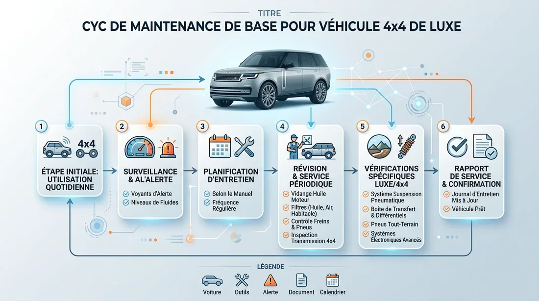 Schéma entretien périodique Land Rover