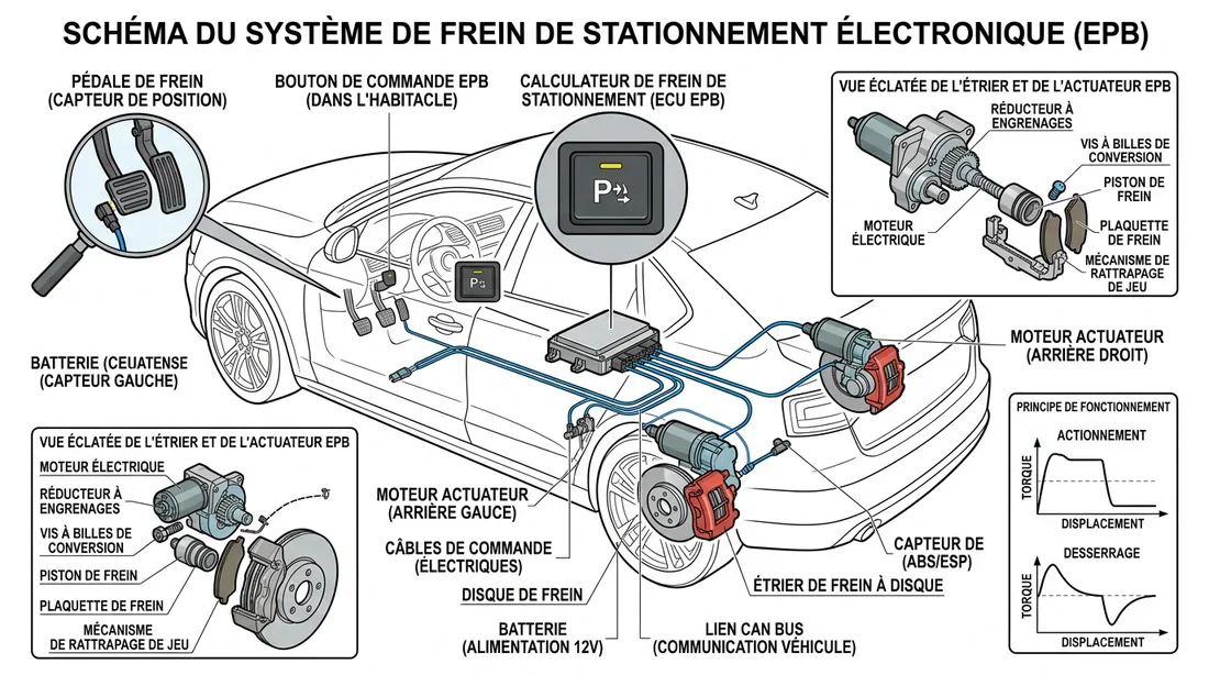 Fonctionnement du système de freinage électronique