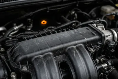 Gros plan sur le cache moteur d'un Fiat Ducato 3.0 Multijet