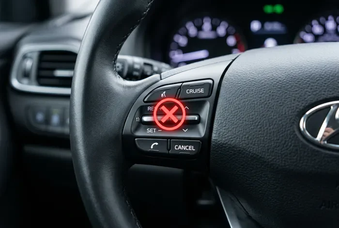 Panne de régulateur de vitesse sur le volant