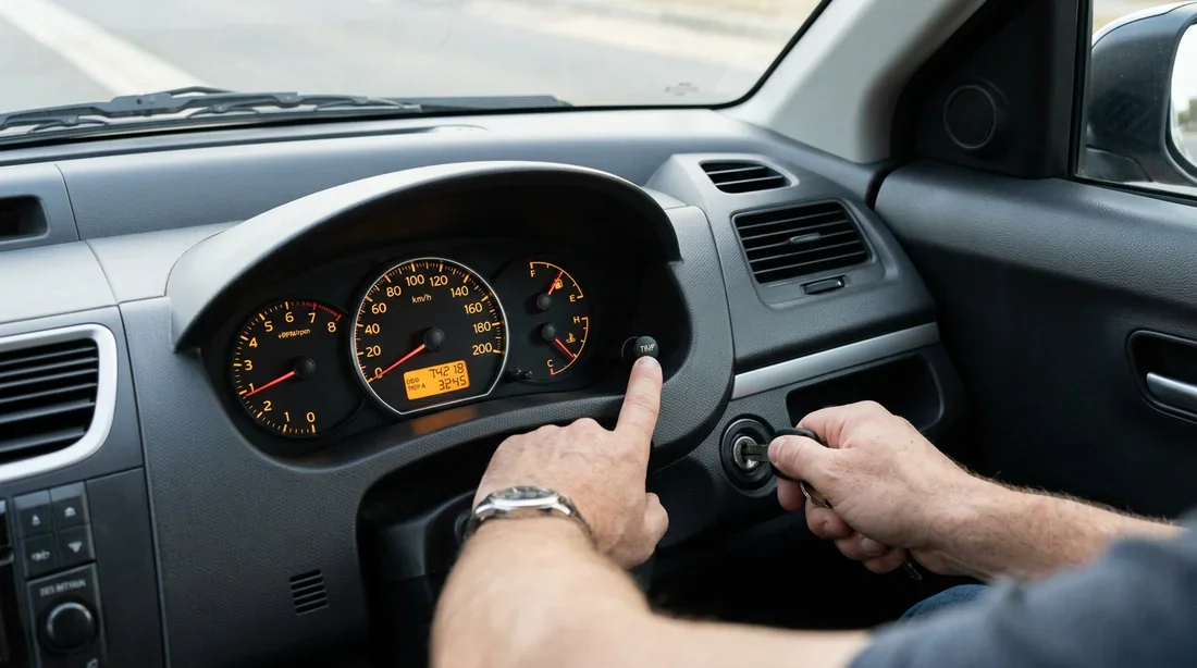 Procédure manuelle de remise à zéro du voyant de vidange Suzuki Swift.