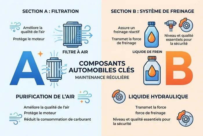 Comparatif infographie révision A et révision B pour véhicule Renault