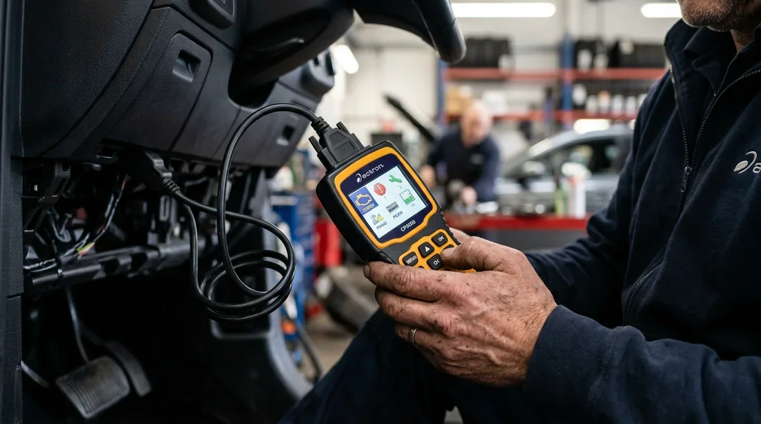 Utilisation d'une valise de diagnostic OBD2 sur voiture