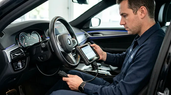 Infographie simplifiée montrant les 3 étapes de diagnostic des voyants VW