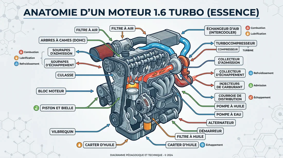 Processus de diagnostic moteur Tableau de diagnostic moteur 1.6 Turbo