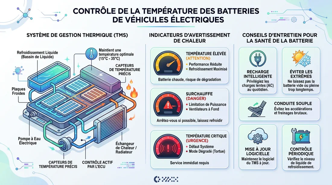 Schéma explicatif du fonctionnement et des risques thermiques de la batterie e-Mehari