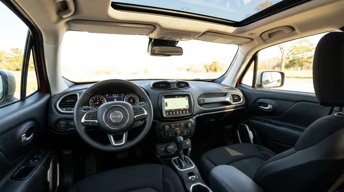 Poste de conduite et tableau de bord du Jeep Renegade