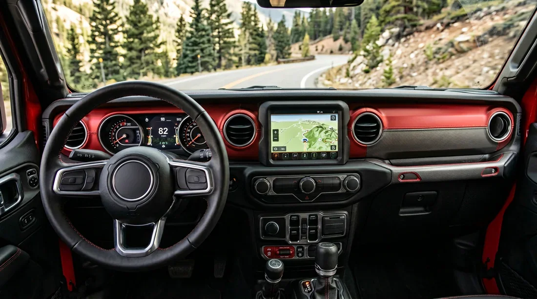 Design extérieur du Jeep Wrangler JL Gros plan sur la face avant emblématique du Jeep Wrangler JL