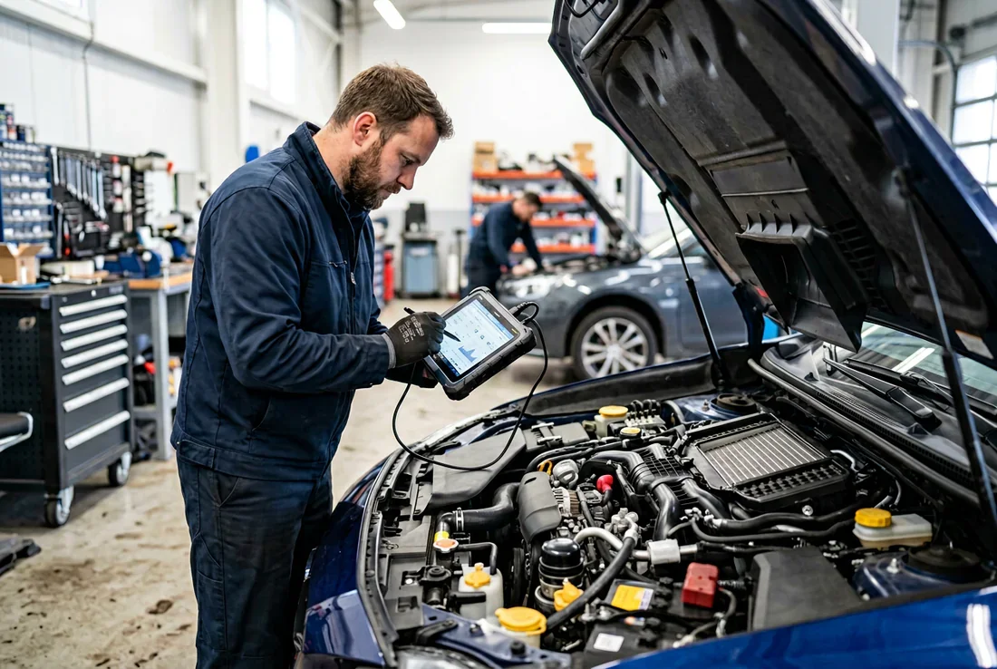 Infographie sur l'évolution des systèmes de diagnostic automobile