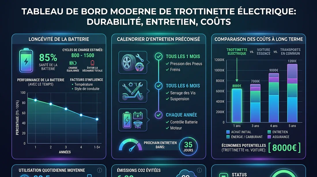 Infographie synthétique sur la fiabilité et les coûts d'entretien du NIU N1S